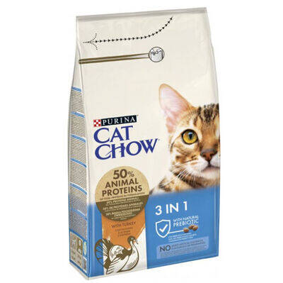 Cat Chow 3in1 Hindi Etli Yetişkin Kedi Kuru Maması 1,5 Kg - 1