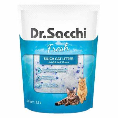 Dr. Sacchi Doğal Tozsuz Silika Kedi Kumu 3,2 Lt - 1